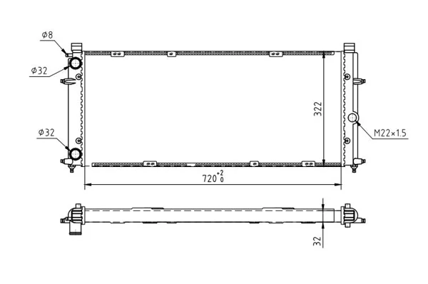 CHLADIČ VW T4 1.9D,2.4D 90-94 HART 637204